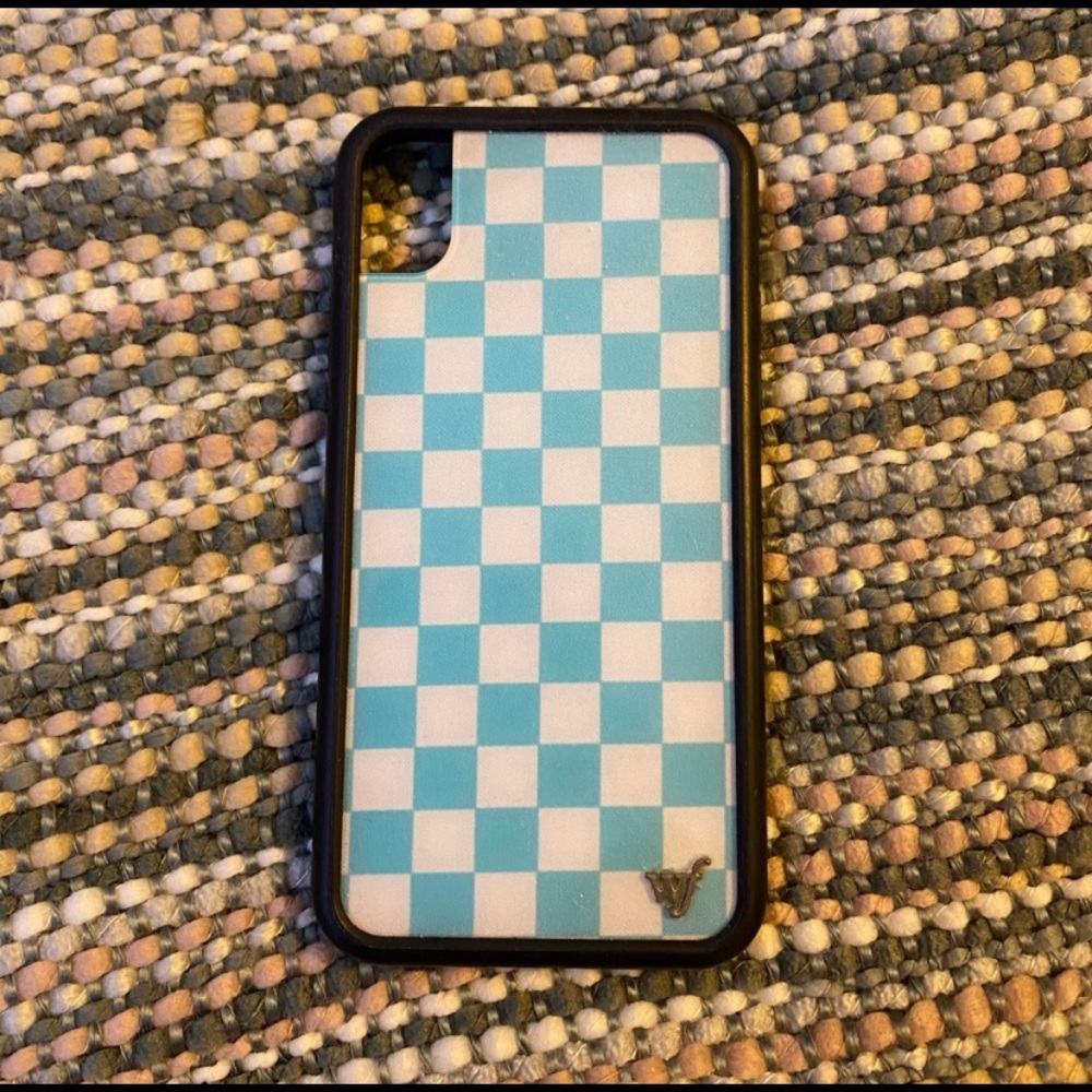 wildflower blue checkered case